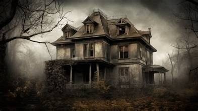 A dark, unfamiliar house in the fog